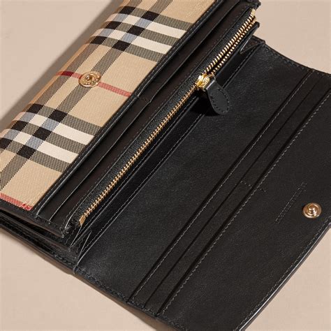 womens burberry black horseferry wallet|burberry purses for women.